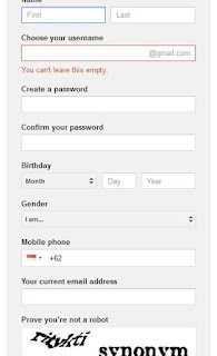 cara mendaftar gmail