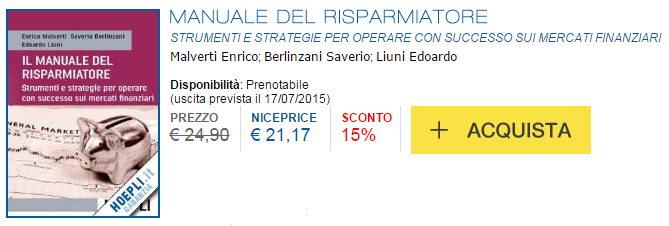 ACQUISTA QUI "IL MANUALE DEL RISPARMATORE"