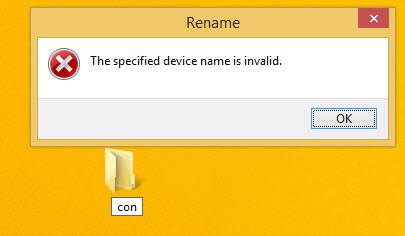 HOW to make a folder named 'CON' and nothing named folder in WINDOWS