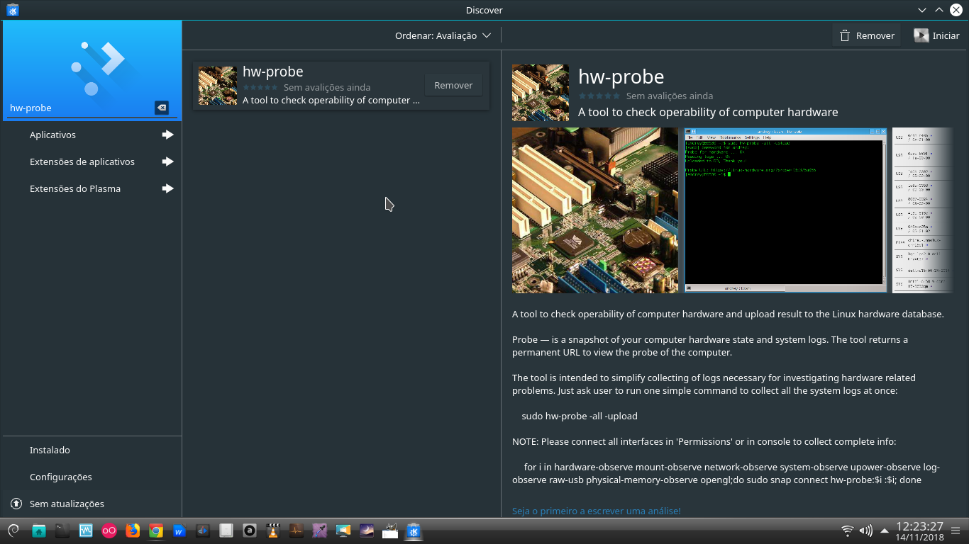 Informações do computador com Hardware Probe no GNU/Linux