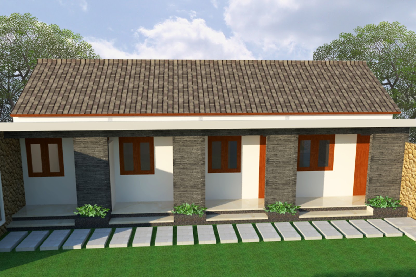Contoh Desain Rumah Kost 2 Lantai