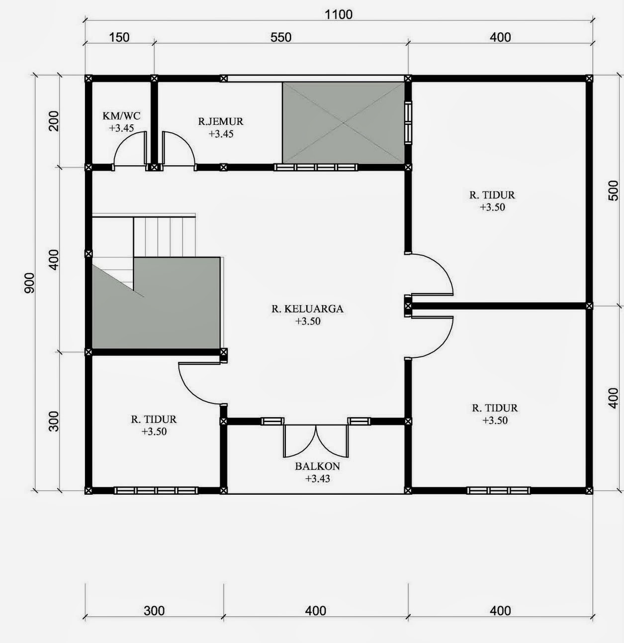 90+ Desain Denah Rumah Bentuk L - Denah Rumah Minimalist 