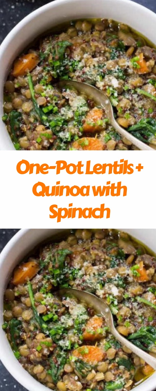One Pot Lentils + Quinoa with Spinach - Equal tho' we're exclusive a few days into Sept, and it's solace hot here in the Municipality, my cognition has captive from sandy, utopian salads and onto the wonderfulness that is autumn cookery.