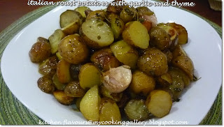 Italian Roast Potatoes with Garlic and Thyme from kitchen flavours