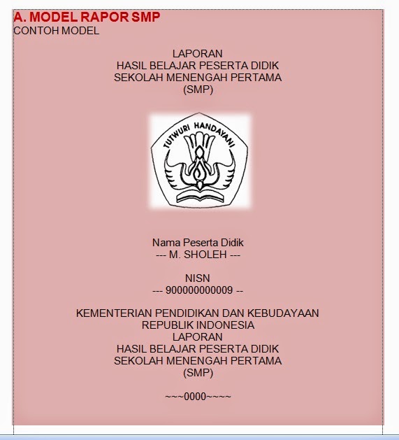 Peraturan Menteri Pendidikan & Kebudayaan Republik Indonesia  Model & Juknis Pengisian Rapor Kurikulum 2023