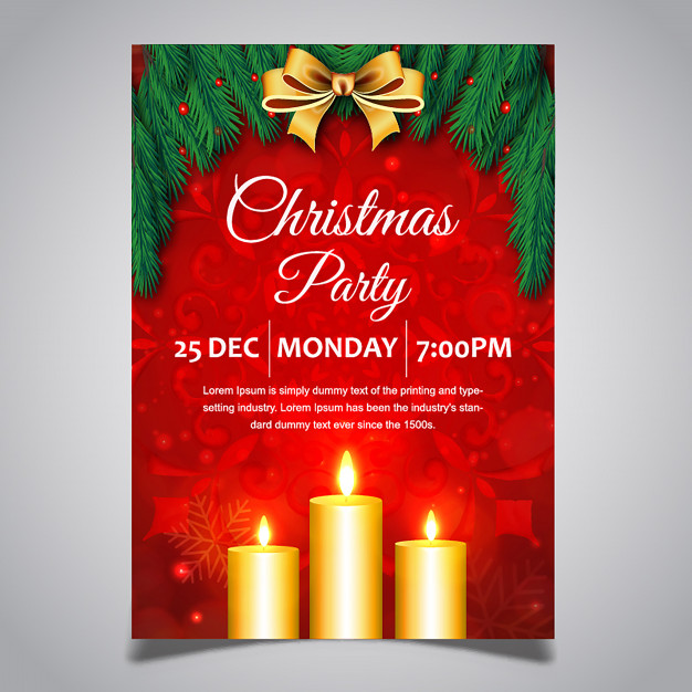 Christmas Posters Designs Free Vector