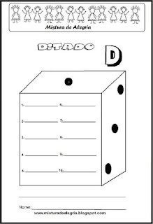 dado Treino ortográfico letra D de dado