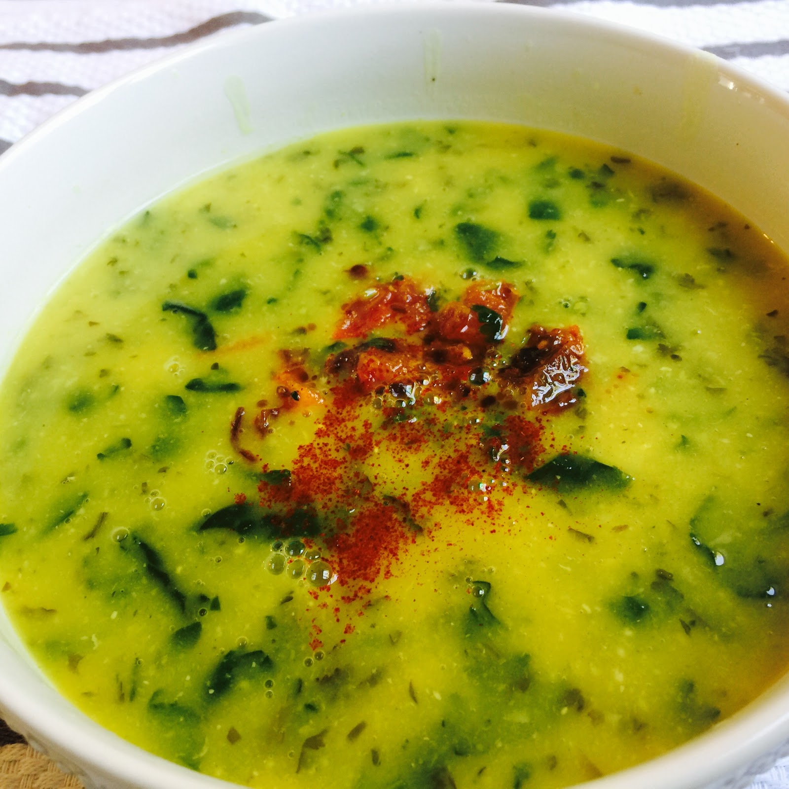 doughreme Palak Moong Dal (Yellow Dal with Spinach)