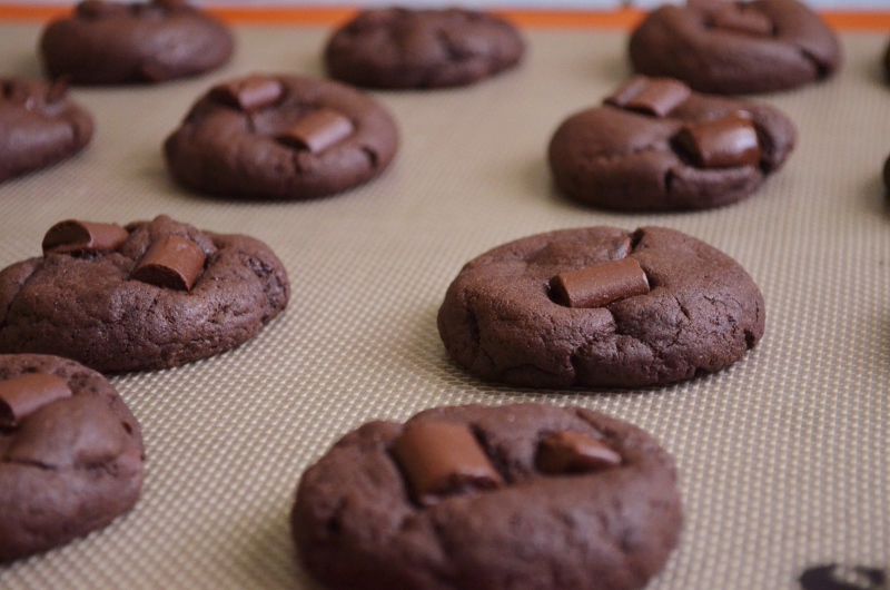 For the Love of Dessert: Double Chocolate Chunk Pudding Cookies