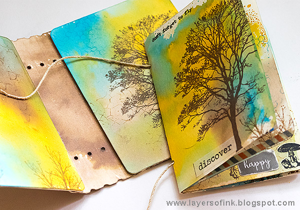 Layers of ink - Stamped Passport Book Tutorial by Anna-Karin with Sizzix dies by Eileen Hull and Stampotique stamps