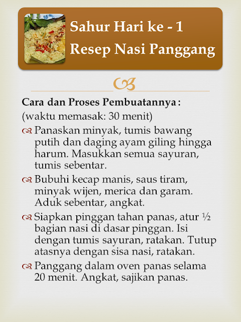 Menu Sahur Selama Sebulan Menu Sahur Selama Sebulan Lengkap
