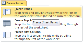 cara membuat kolom dan baris pada Microsoft excel tidak bergerak (Freeze Scroll)