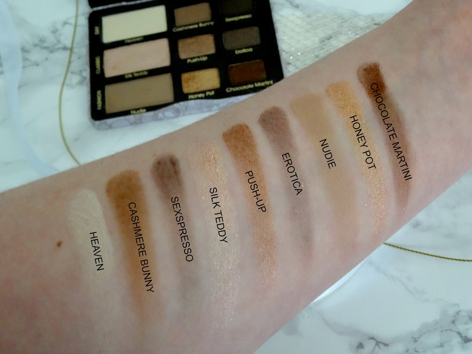 Too Faced Natural Eyes Palette Swatches