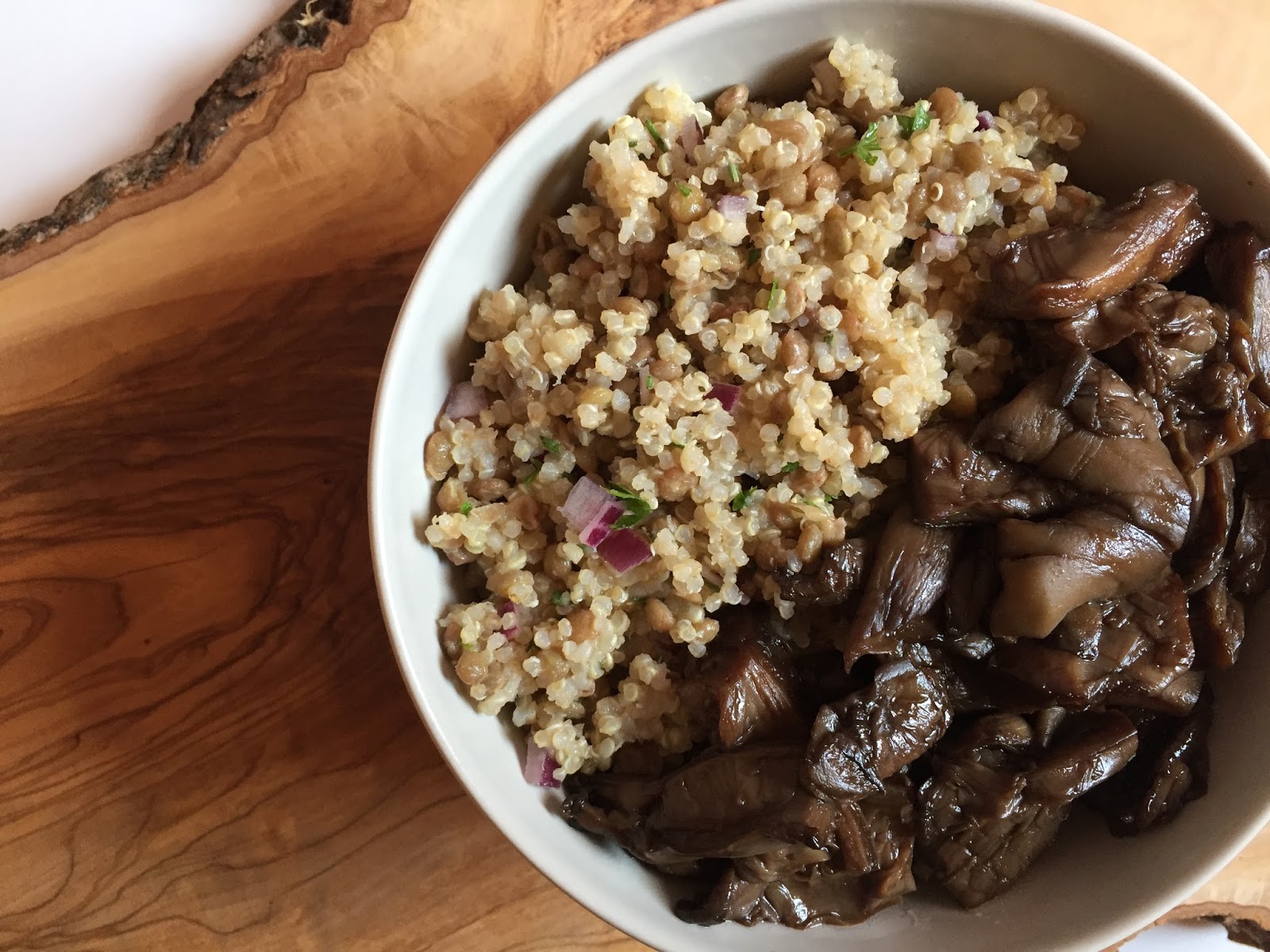 Inglourious Bananas Herbed Quinoa and Lentils with Maple Balsamic