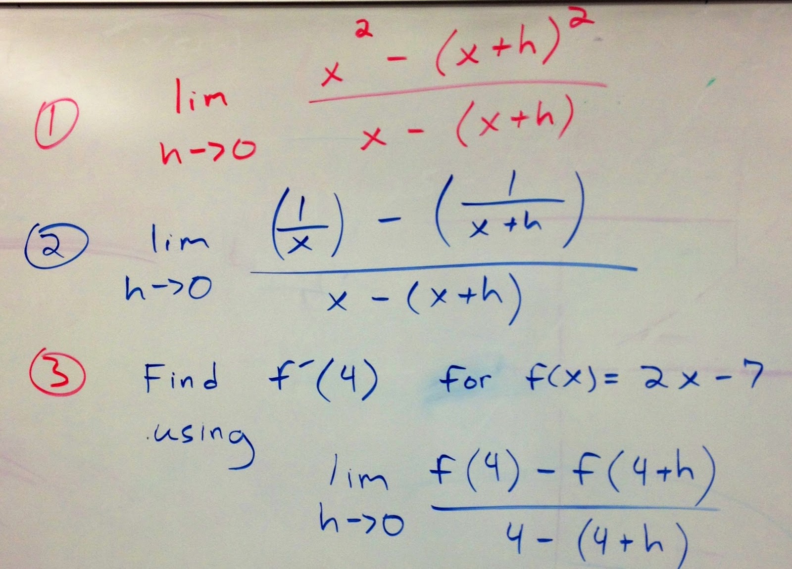 ML1983Mathematics: Calculus: Derivatives through definition (using limits)