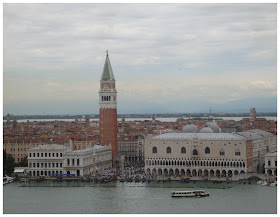 vista aérea do Campanario e Palazzo Ducale, Veneza