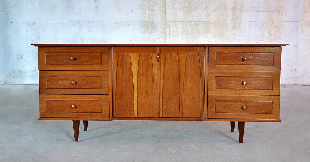 SELECT MODERN Mid Century Triple Dresser Credenza