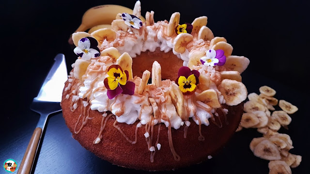 Bundt cake de plátano y caramelo