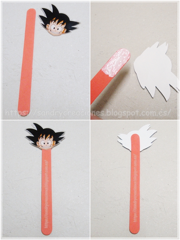 SanDryCreaciones: Puntos de Libro Son Goku en Plástico Mágico