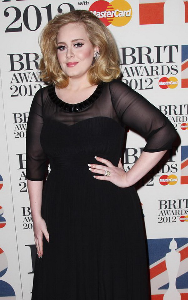To be Party Queen: Adele Laurie Blue Adkins in 2012 32nd Brit Awards ...