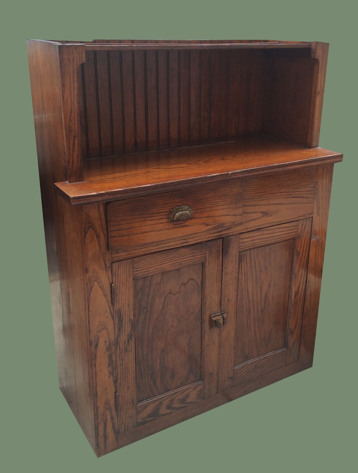 Uhuru Furniture & Collectibles Vintage Oak Hutch 95 SOLD