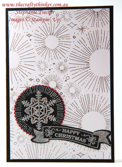 #thecraftythinker, #christmascard, #cardmaking, #xmascard, #rubberstamping, Christmas card, Quick & easy card, Stampin' Up Australia Demonstrator, Stephanie Fischer, Sydney NSW