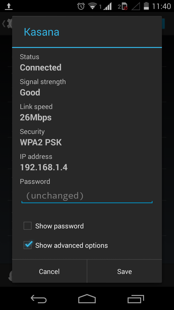 How to resolve Connected to WiFi but no access for Android