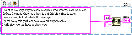 LabVIEW: [技巧]多行字串變成矩陣(mult-line string to array)