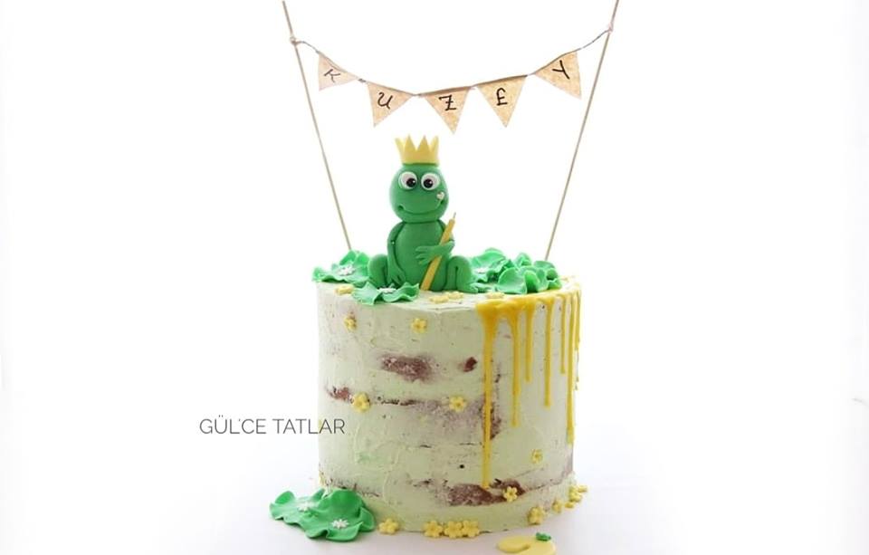 Kurbağa Temalı Pasta Gül�ce Tatlar