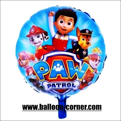 Balon Foil Bulat PAW PATROL Balon Foil Bulat PAW PATROL