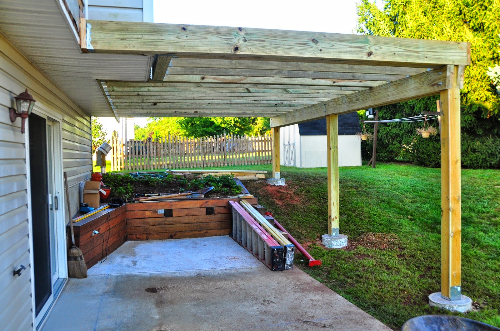 ERIC MARKS GENERAL CONTRACTING ELEVATED DECK AND ROOF.