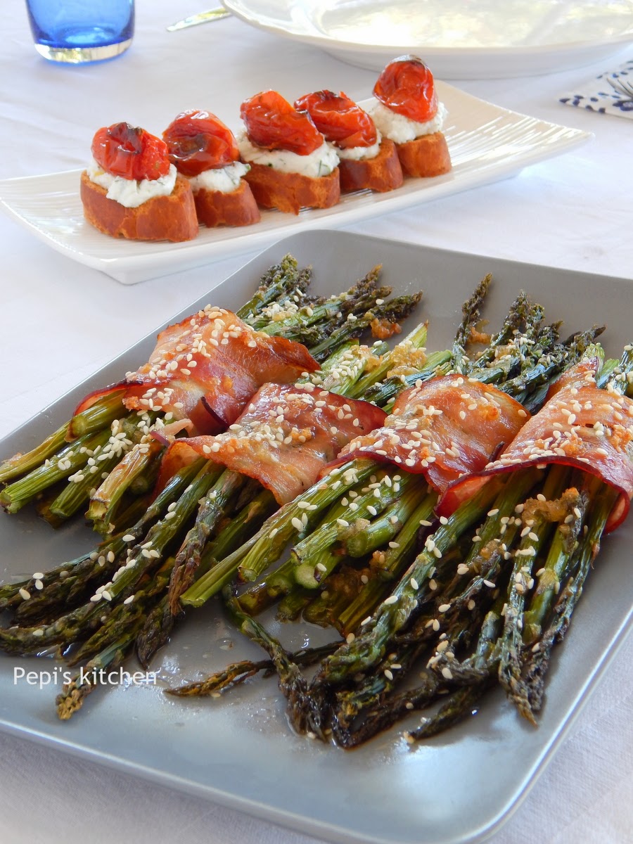 Pepi's kitchen in english Bruschetta with Ricotta and Roasted Cherry