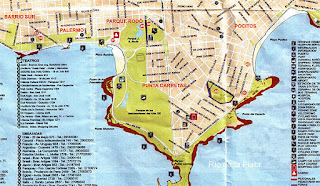 Mapa de Pocitos, Punta Carretas, parques, ramblas e Playa Ramirez Mapa de Pocitos, Punta Carretas, parques, ramblas e Playa Ramirez
