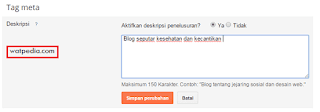 Cara Memasang Tag Meta Deskripsi Pada Blogger