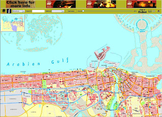 Map of Dubai, UAE