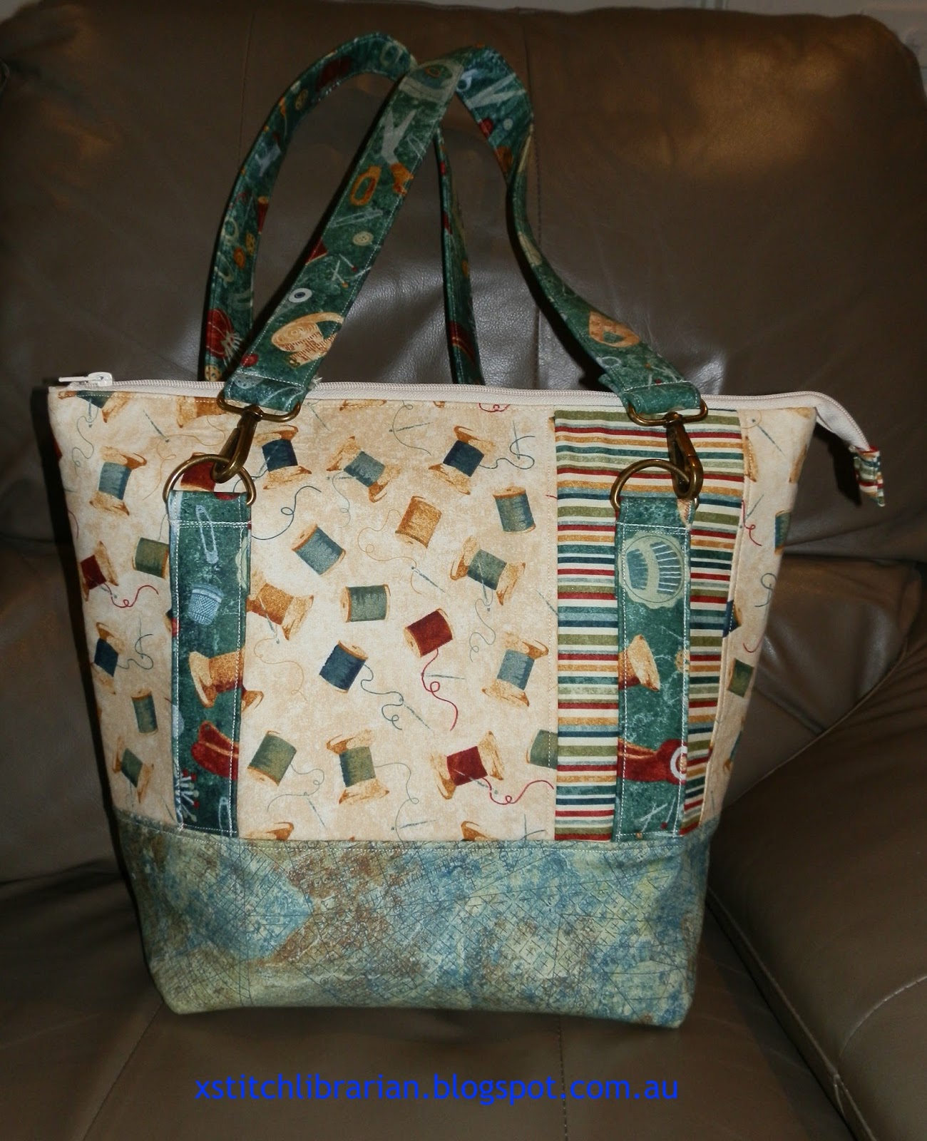The CrossStitching & Patchworking Librarian Tote Bag & Gift bag
