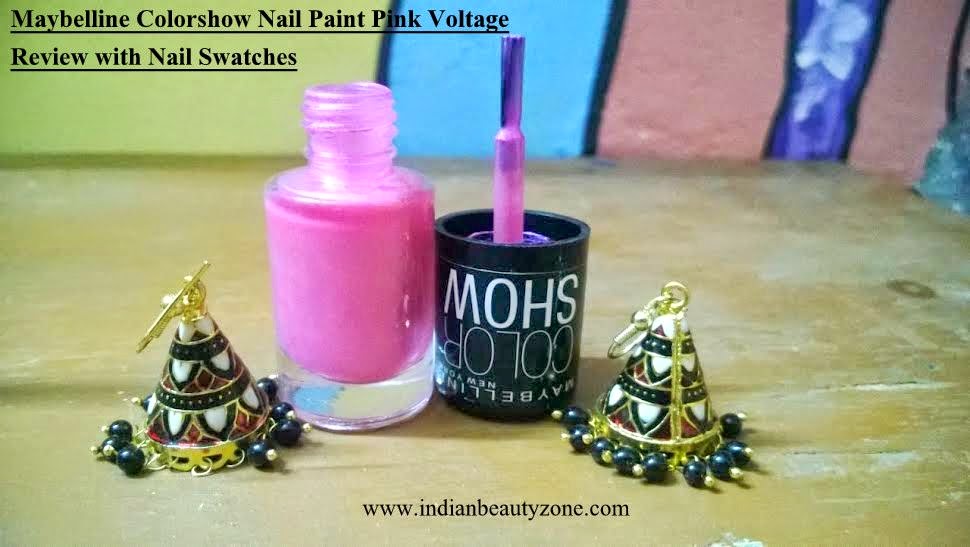 Indian Beauty Zone: Maybelline Colorshow Nail Paint Pink Voltage Review ...