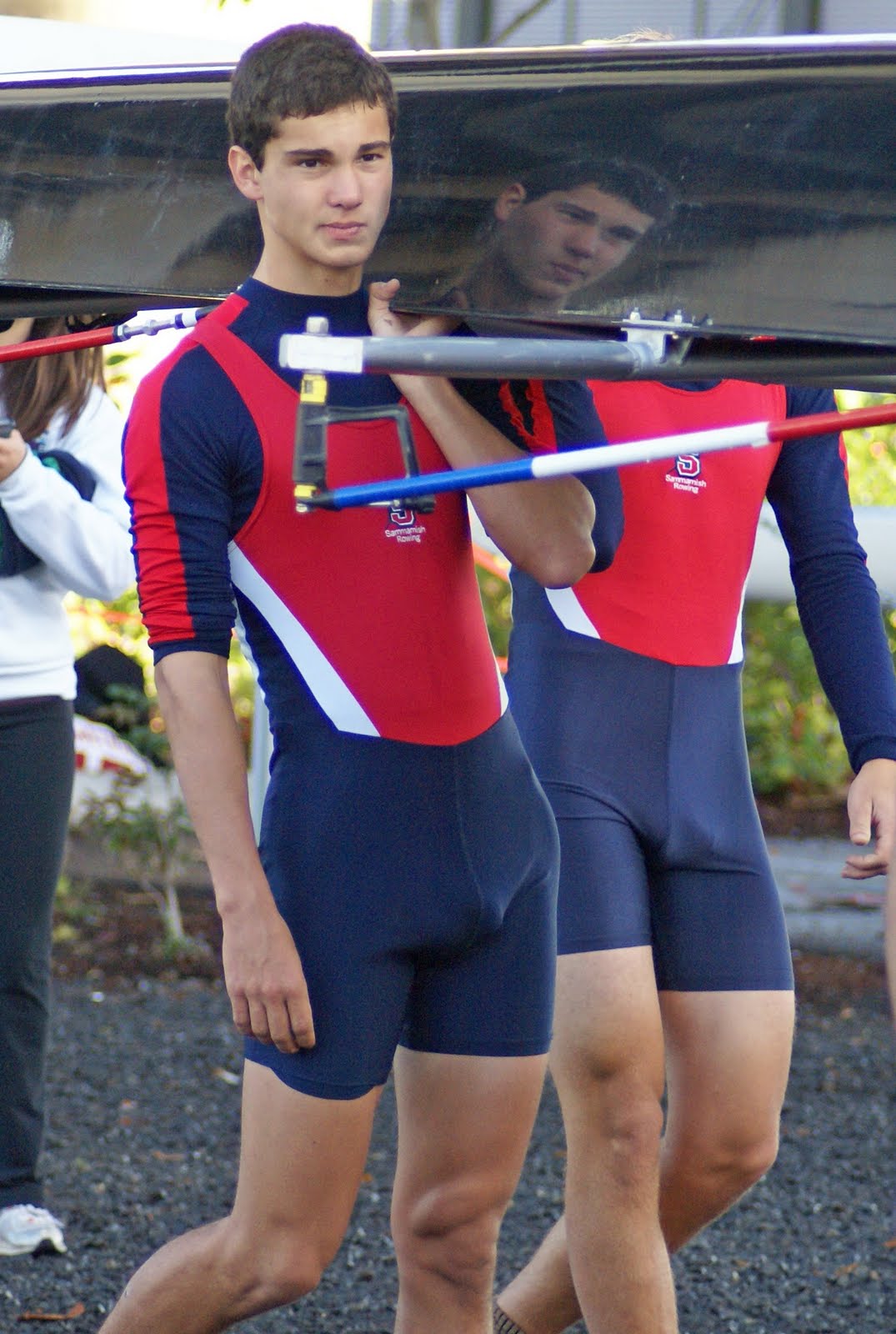 Hot Men Rowing! Boat Hauling