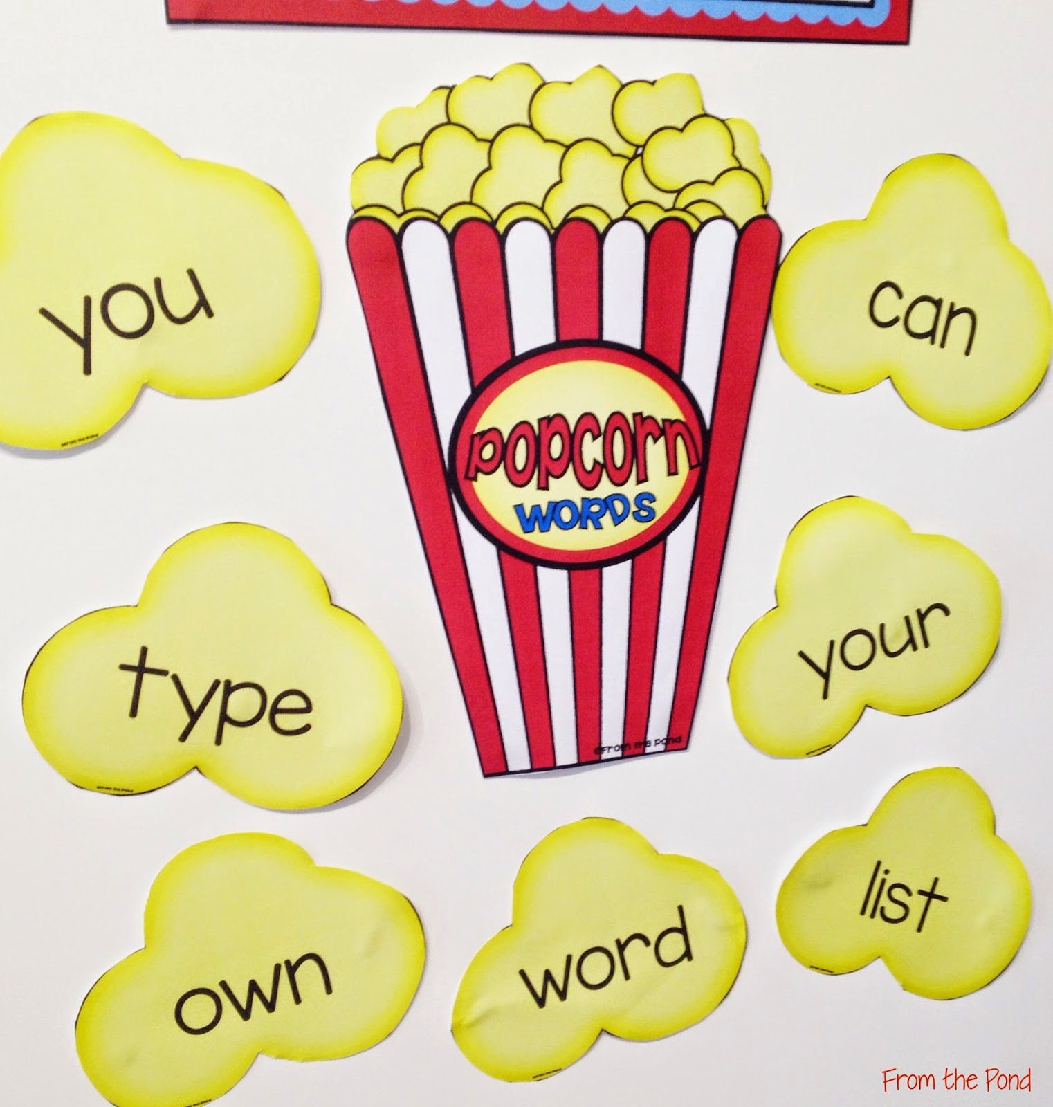 Editable Popcorn Words Wall For Sight Words Frog Spot