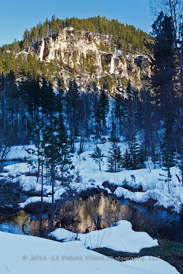 Spearfish Canyon Snow Reflections Black Hills Photography by Dakota Visions Photography LLC