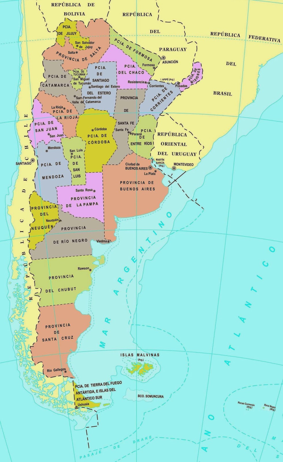 Faca De Nutella Mapa Argentina Político
