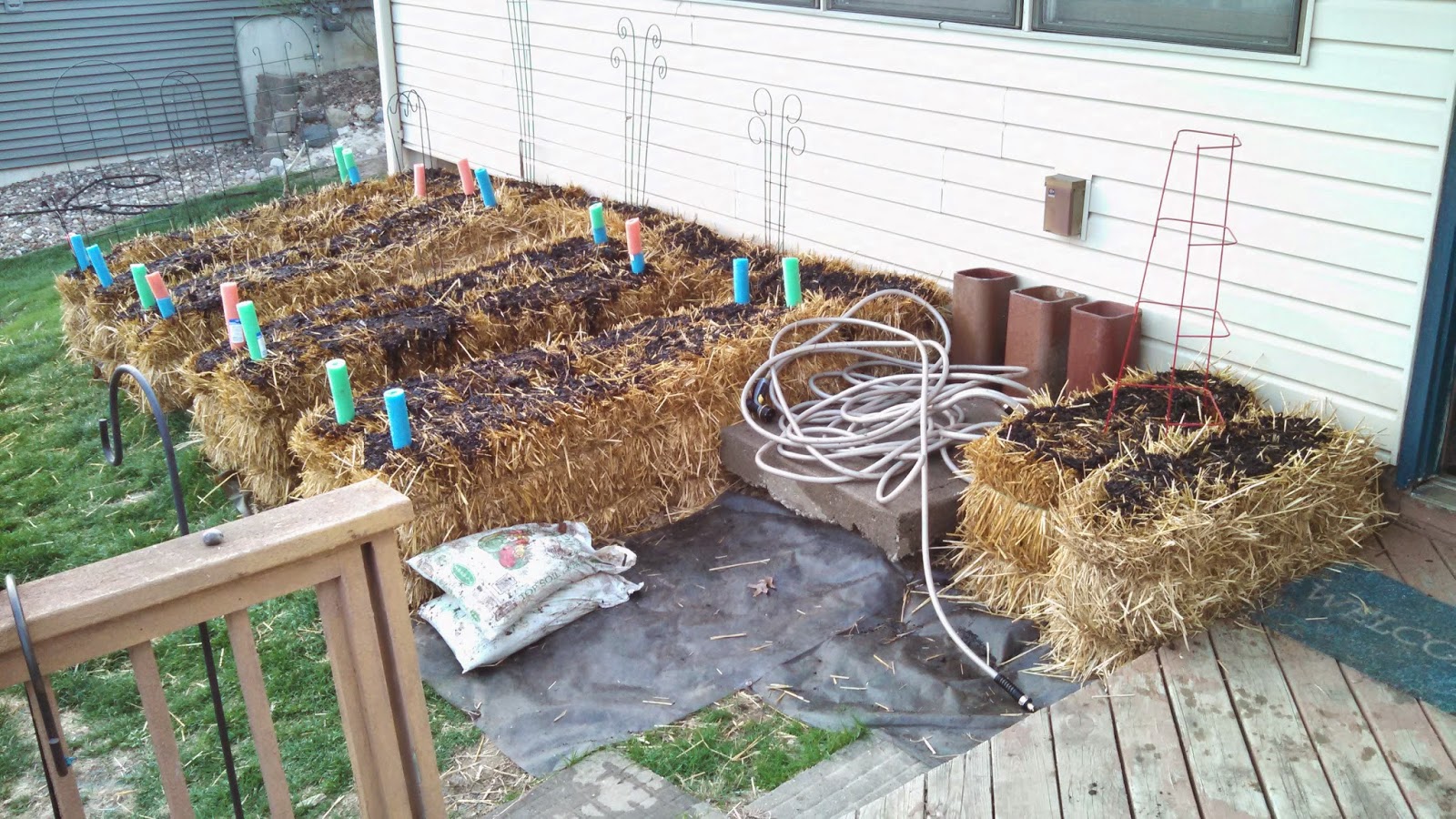 Straw Bale Garden- Ready to Plant! Straw Bale Garden- Ready to Plant!
