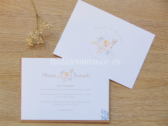 Invitaciones de boda vintage Invitaciones de boda de estilo vintage con un toque shabby chic bonito y romántico
