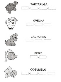 Atividade separe as sílabas - Alfabetização.