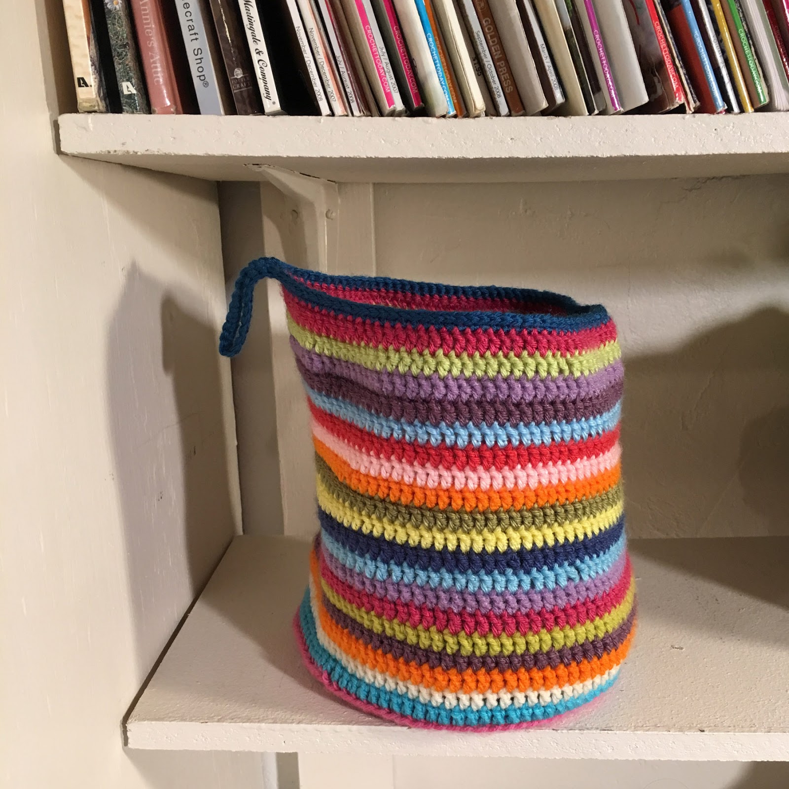 Crochet in Color Stripey Hanging Basket
