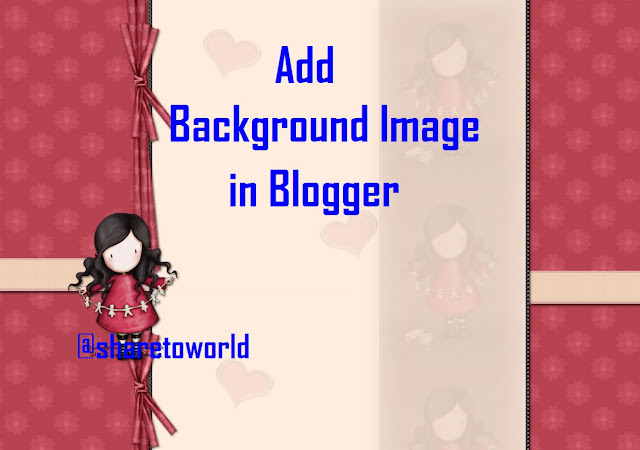 How to Add Background Image in Blogger