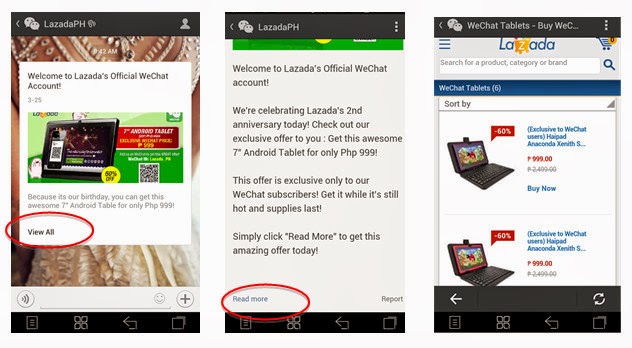 Haipad Android Tablet, Lazada, WeChat