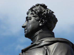 Detail from equestrian statue of George IV, Trafalgar Square, London
