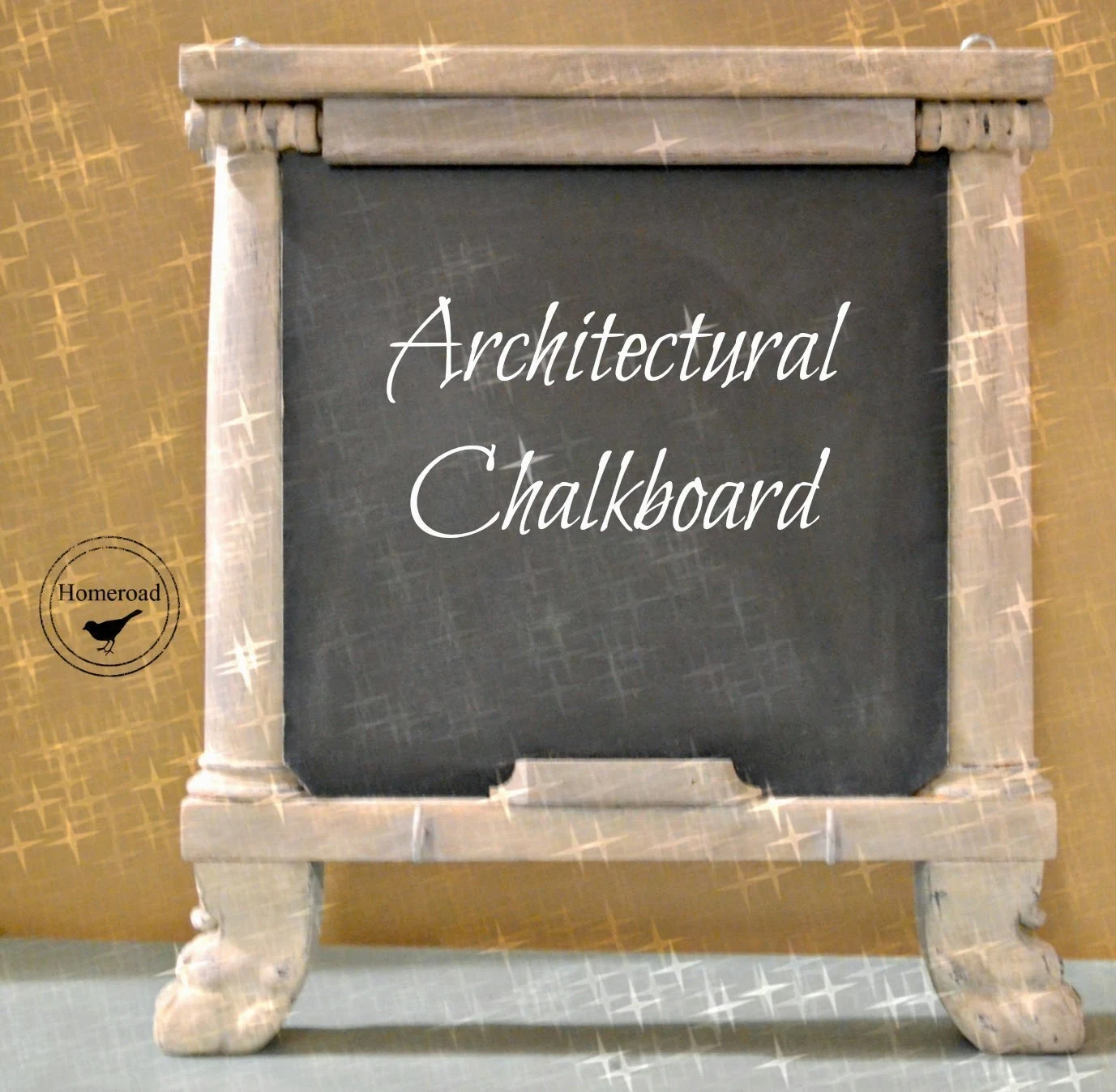 repurposed architectural chalkboard www.homeroad.net