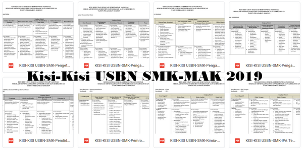 Kisi-Kisi USBN SMK-MAK 2019